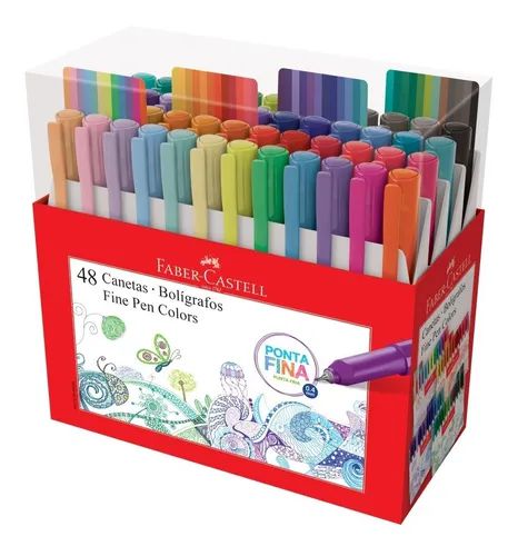 Estojo C/48 Caneta Fine Pen Colors - Faber Castell