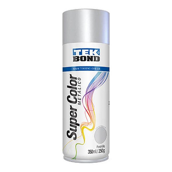 Tinta Spray 350ml Supercolor Prata Metal - Tekbond