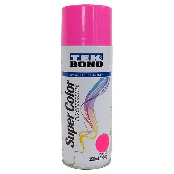 Tinta Spray 350ml Supercolor Fluor Rosa - Tekbond