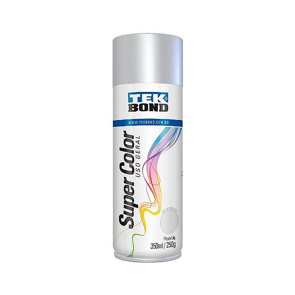 Tinta Spray 350ml Supercolor Aluminio - Tekbond