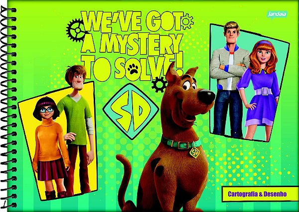Caderno Esp Cartografia Cd 80f Scooby Doo -jandaia