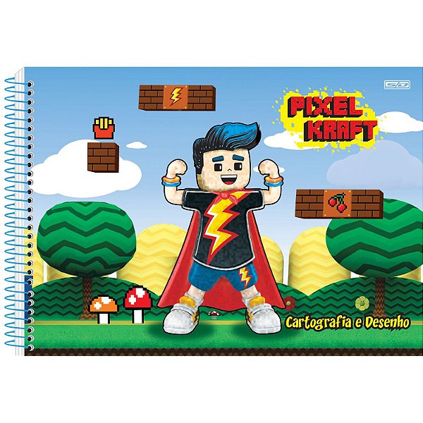 Caderno Cost Cartografia Cd 48f M/p Pixel - Sd