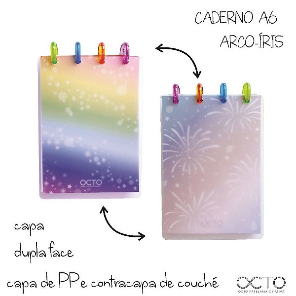 Caderno Octo A6 Arco Iris - Octo