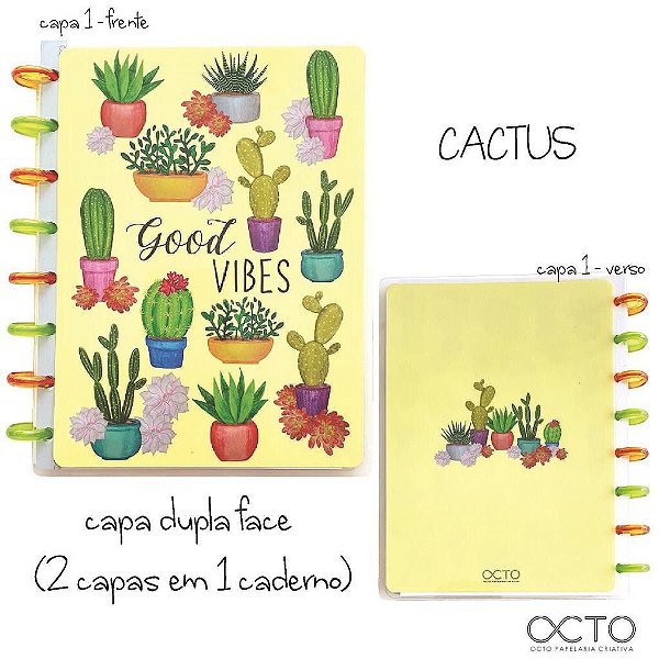 Capa E Contracapa A5 Cactus - Octo