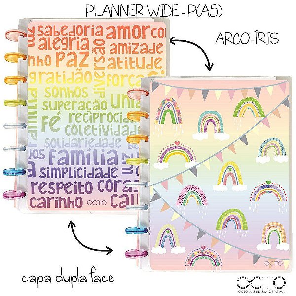 Planner A5 Wide Arco Iris - Octo