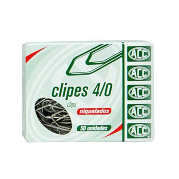 Clipes Aco Niquelado 4/0 C/50 - Acc