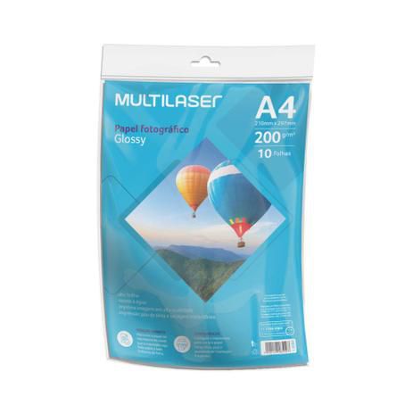 Papel Fotografico A4 200g 10f Glossy - Multilaser