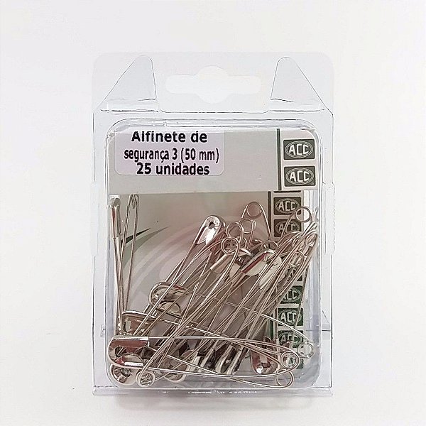 Alfinete Seg N/3 50mm A�o Niquelado C/25 - Acc