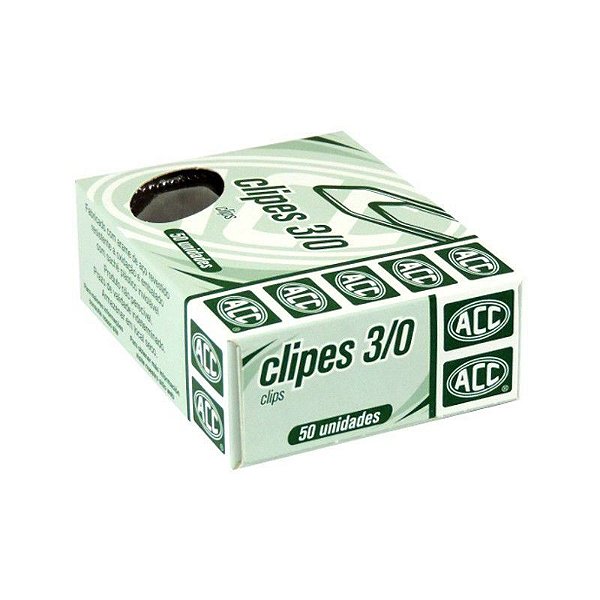Clipes Aco Galvanizado Cartao 3/0 C/50 - Acc