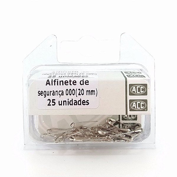Alfinete Seg N/000 20mm C/25 A�o Niquelado - Acc