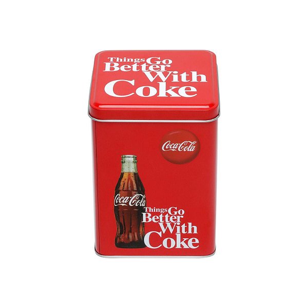 Lata Metal Coca-cola Vermelho Quadrado - Dmais