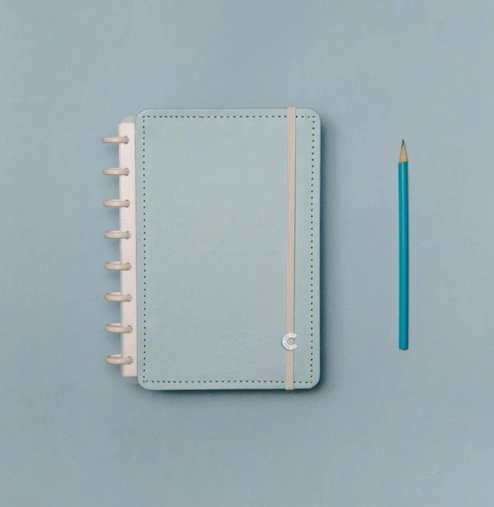 Caderno A5 Azul Pastel - Caderno Inteligente