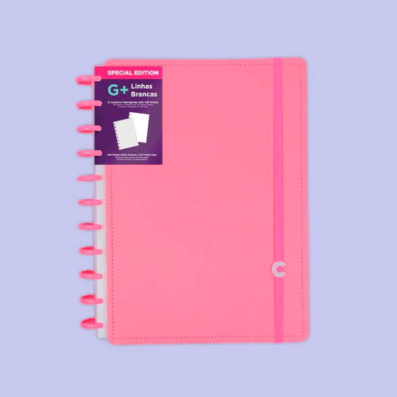 Caderno G+ All Pink Linha Bca- Caderno Inteligente