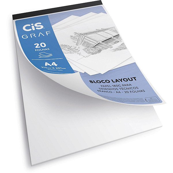 Bloco Layout A4 180g/m 20f - Cis