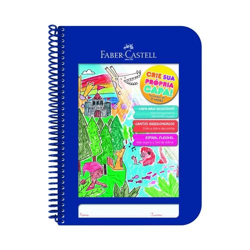 Caderno Criativo 96f Azul - Faber Castell