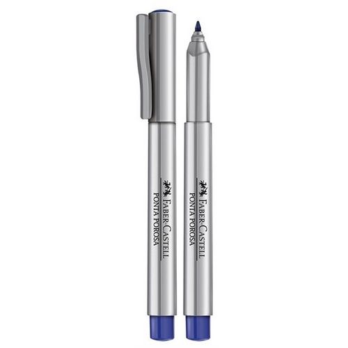 Caneta Hidrografica Porosa Azul - Faber Castell