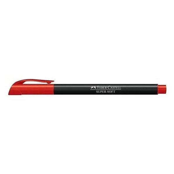 Caneta Hidrografica Supersoft Vermelho - Faber