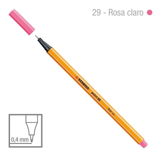Caneta Point 88/29 0,4mm Rosa Claro - Stabilo
