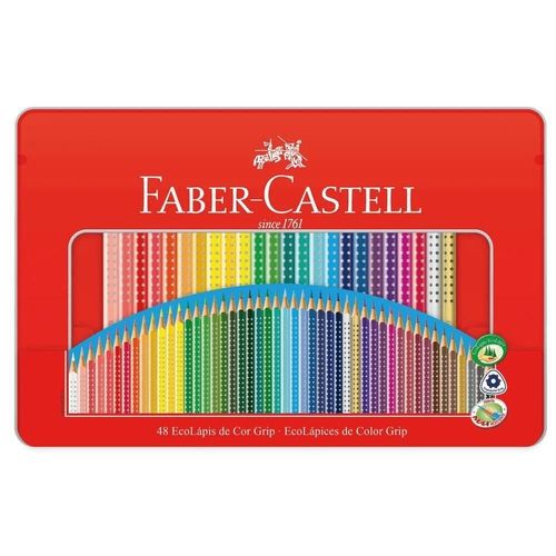 Ecolapis Cor C/48 Cores Grip Lata - Faber Castell