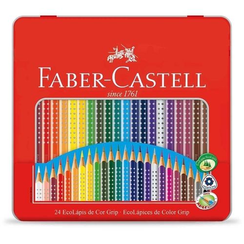 Ecolapis Cor C/24 Cores Grip Lata - Faber Castell