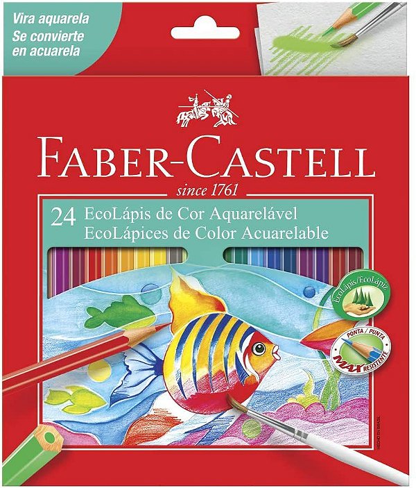 Ecolapis Cor C/24 Aquarelavel - Faber Castell