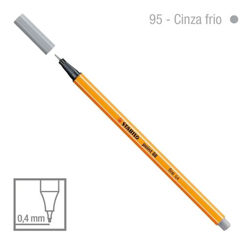 Caneta Point 88/95 0,4mm Cinza Frio - Stabilo