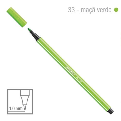 Caneta Point 68/33 1,0mm Verde Limao - Stabilo
