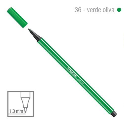 Caneta Point 68/36 1,0mm Verde Oliva - Stabilo