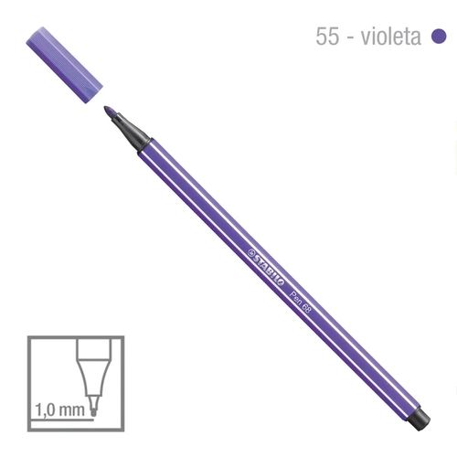 Caneta Point 68/55 1,0mm Violeta - Stabilo
