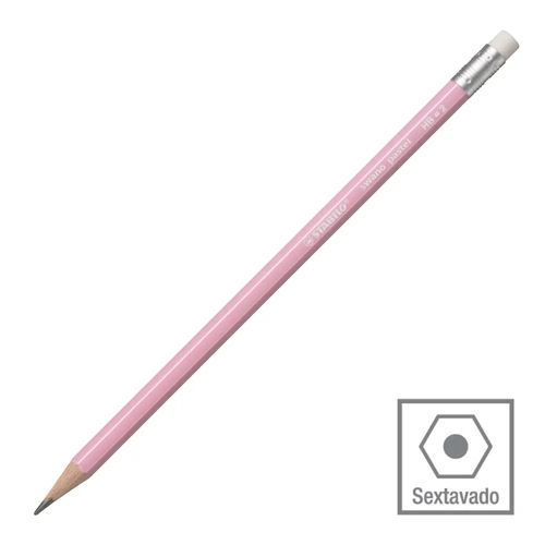 Lapis C/borracha Hb Swano Pastel Rosa - Stabilo