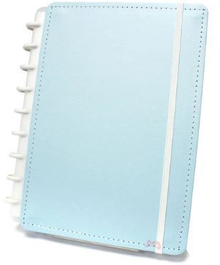 Caderno Medio Azul Pastel - Caderno Inteligente