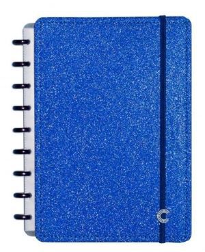 Caderno Inteligente Medio Glitter Blue - Cadintel