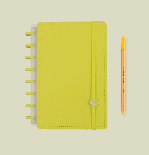 Caderno A5 All Yellow - Caderno Inteligente
