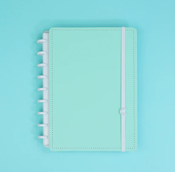 Caderno Medio Verde Pastel - Caderno Inteligente