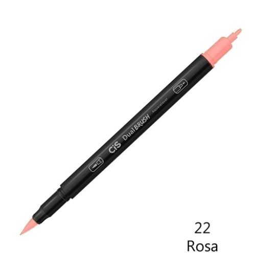 Marcador Dual Brush Aquarelavel 22 Rosa - Cis