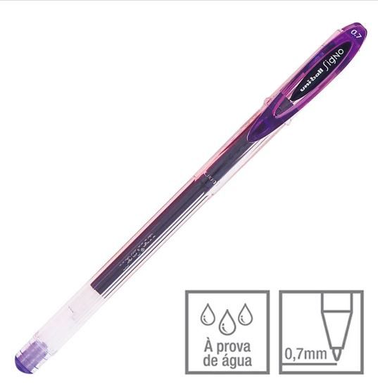 Caneta Gel 0,7mm Signo Neo Violeta - Uni