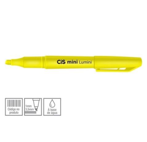 Marcador Texto Mini Lumini Neon Amarelo - Cis
