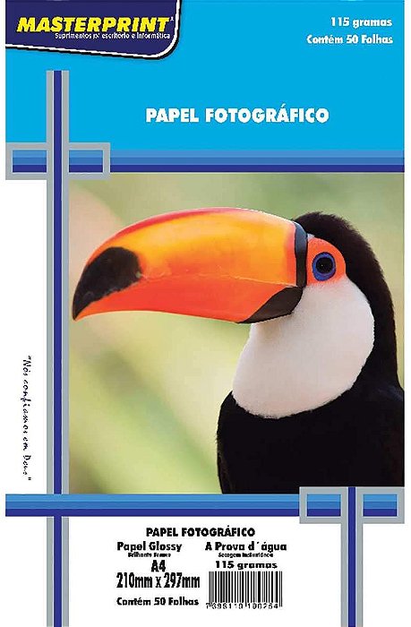 Papel Fotografico A4 115g 50f Imperm - Masterprint