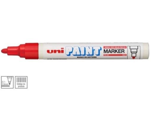 Marcador Permanente 2,8mm Paint Vermelho- Uni Ball