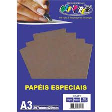 Papel A3 180g 50f Kraft Natural - Off Paper