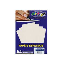 Papel A4 150g 15f Metalizado Branco - Off Paper