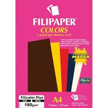 Papel A4 180g 20f Filicolor Plus Cafe - Filipaper