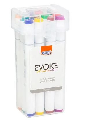 Estojo C/12 Marcador Evoke Dual Marker - Brw