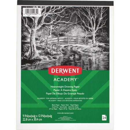 Bloco Papel 110g 24f Academy Preto - Derwent
