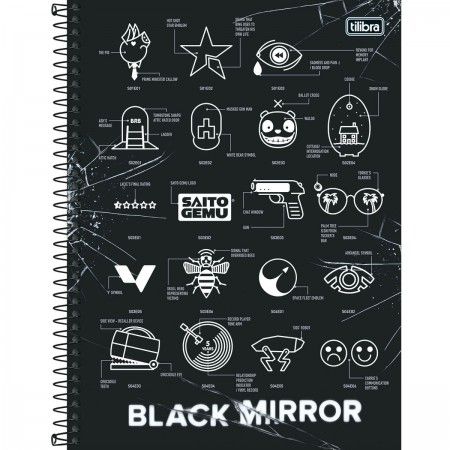 Caderno Esp Cd Univ 16m 256f Black Mirror -tilibra