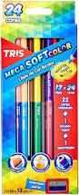 Lapis Cor Mega Soft Color 24 Cores Bicolor - Tris