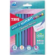 Hidrocor 12 Cores Megahidro Color Pastel - Tris