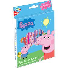 Lapis Cor 12 Cores Jumbo Peppa Pig - Tris