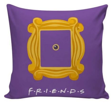 Almofada 40x40cm Fibra Veludo Friends - Zona