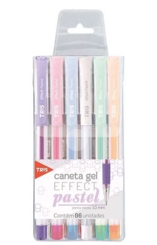 Caneta Gel C/6 Effect Pastel Sortido - Tris